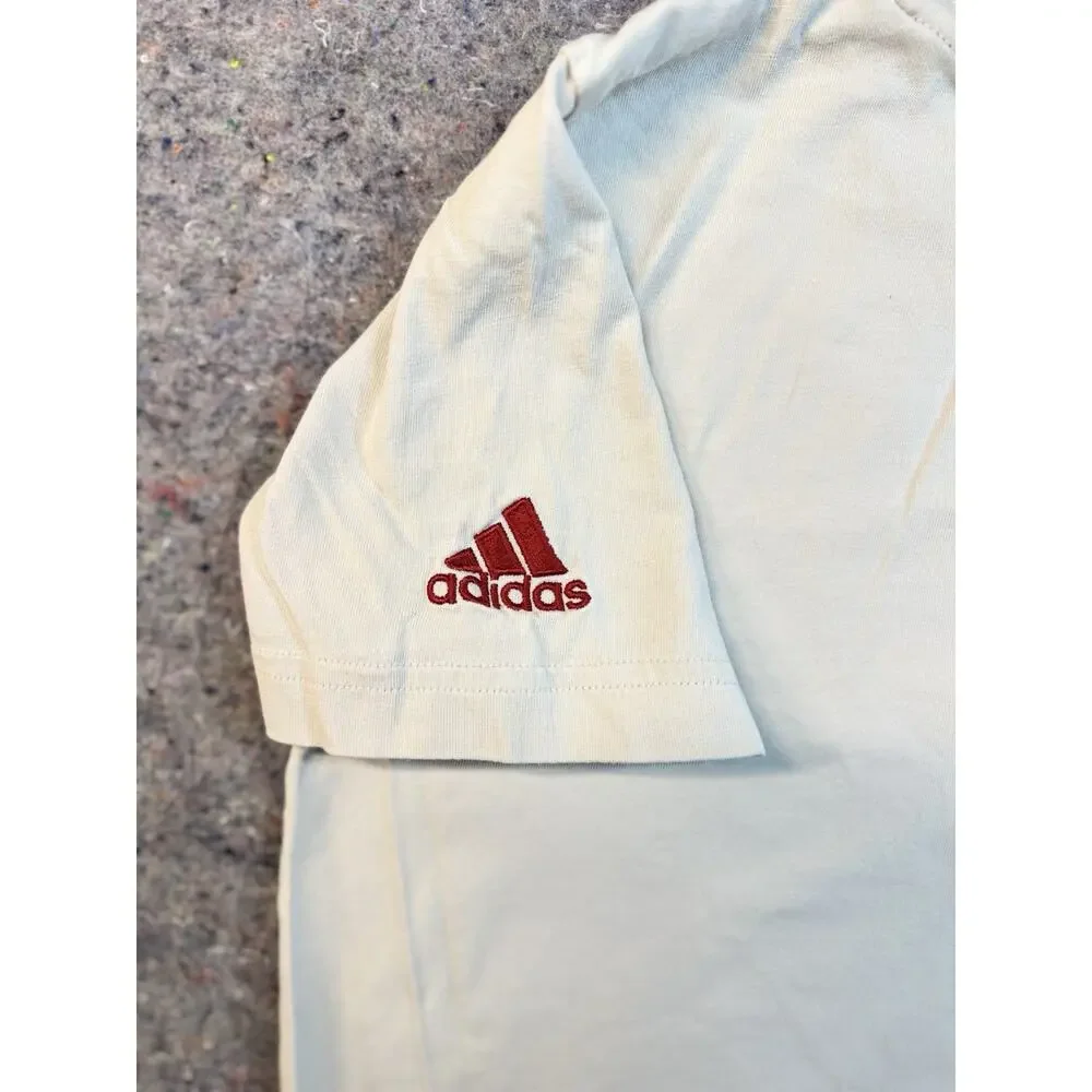 ADIDAS FIFA WORLD CUP QATAR 2022 Official Adidas T-Shirt Beige Youth Sm 1380